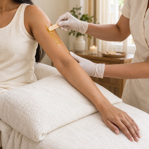 Waxing & threading service illustration