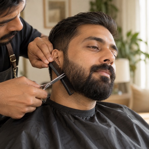 Men’s grooming service illustration