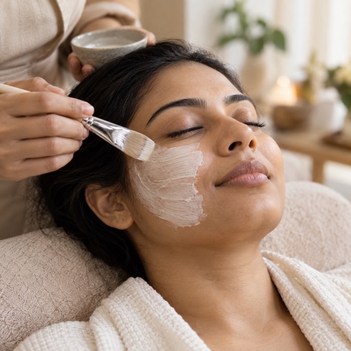 Facials & skincare service illustration